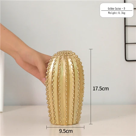 Нордический простой стиль, белое золото, кактус, украшения, имитация, Сказочная колонна, украшение для дома, гостиной, украшения, искусственное растение - Цвет: Golden-D