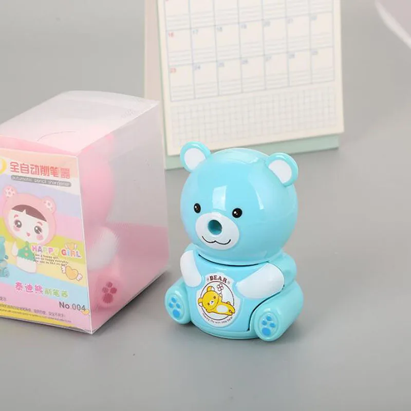1 шт. автоматическая машинка для заточки карандашей Teddy Bear ручная ручка точилка