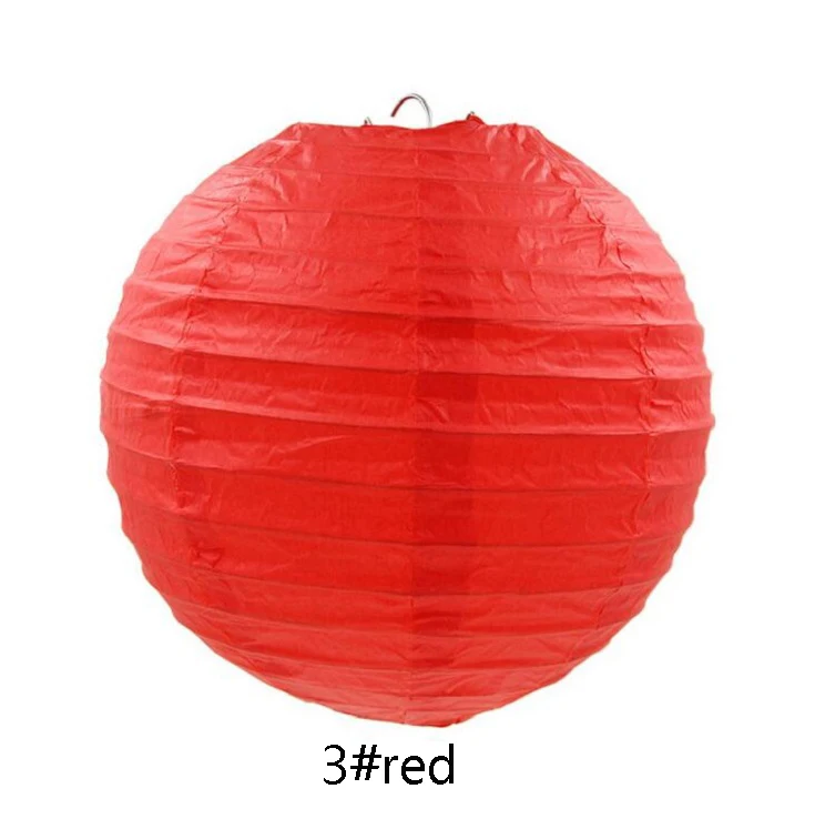 3 red Праздничные принадлежности 12 дюймов 30 см Круглый Китайский бумажный фонарь для дня рождения, свадебной вечеринки, подарок для рукоделия - Цвет: 3 red
