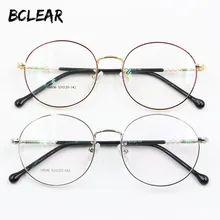 BCLEAR, новая мода, сплав, Ретро стиль, круглая оптическая оправа для женщин, очки по рецепту, горячая распродажа, высокое качество, женские очки 18936