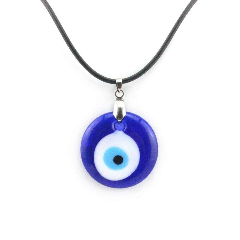 

Evil Eye Necklace 3cm Glass Pendant Turkish Jewelry Turkey Charm Kabbalah Jewish