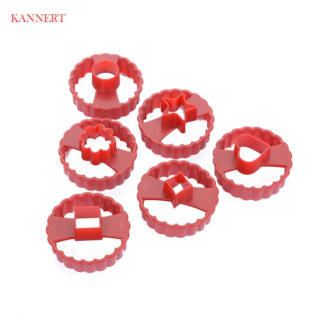 KANNERT 6 Pcs/Set Multifunctional Cookie Cutter Cake Decorating Fondant
