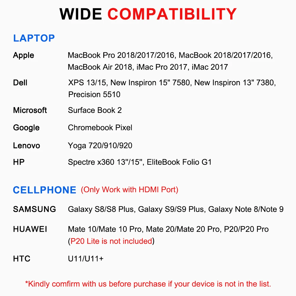 USB C адаптер HDMI VGA Тип кабель портом Thunderbolt 3 для MacBook samsung S10/S9/S8 huawei Коврики 20/10 P20 Pro