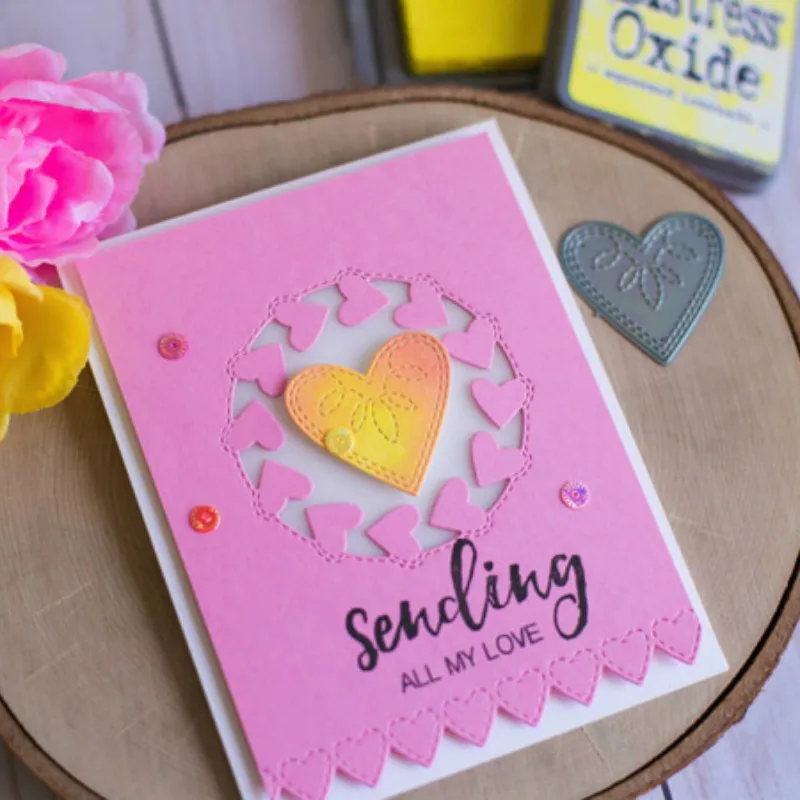 

JC Metal Cutting Dies for Scrapbooking Dies Cut 3pcs Little Heart Shape Craft Stencil Handmade Album Paper Card Making Decor