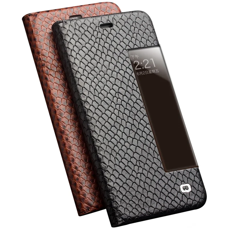 

QIALINO Phone Case for Huawei Ascend Mate 10 Luxury Genuine Leather Flip Cover for Huawei Mate10 Sleep Wake Function for mt10