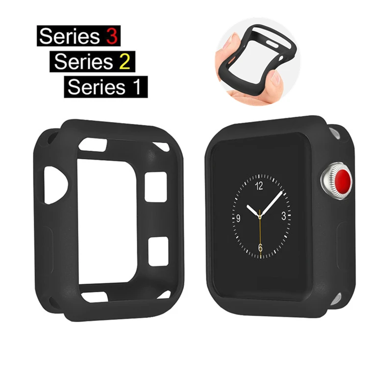 

ASHEI Scratch-Resistant Soft TPU Case for Apple watch 38mm 42mm Lightweight Protective Protector Cover for iwatch Series 3 2 1