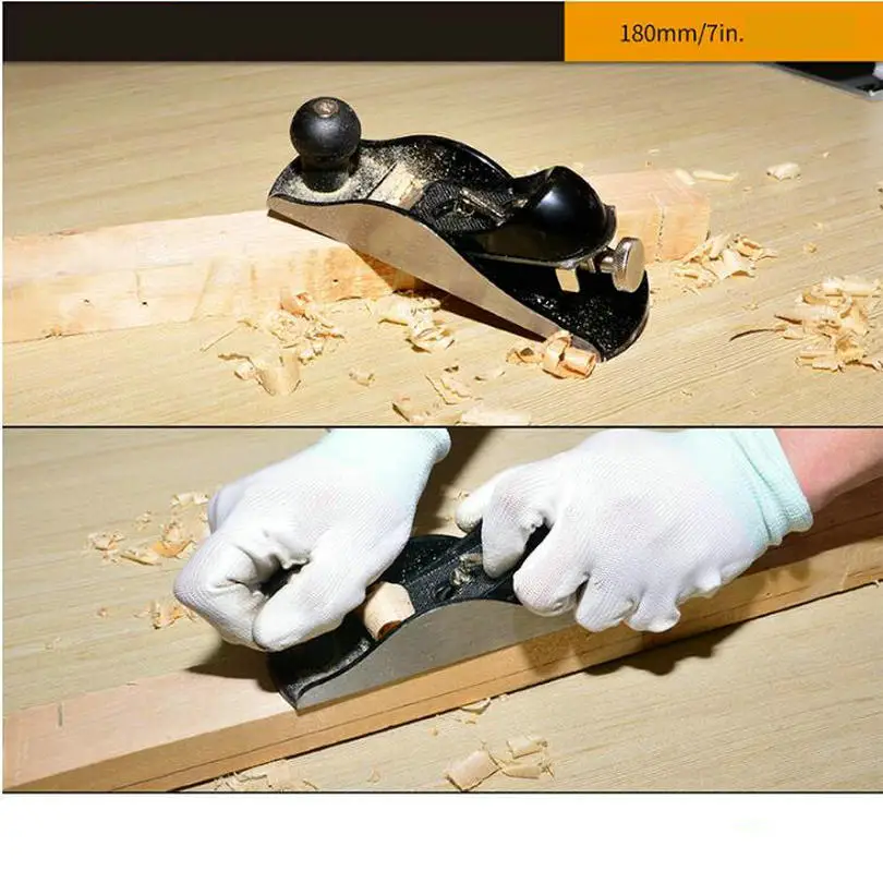  HQ 175MM/7INCH Woodworking Steel Plane Carpenter Plane with 41MM Fine Adjustable Edged Blade and Pr