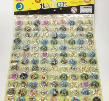 

Hot Sale 108 pcs/set Cartoon Badges 2.5cm Cartoon Brooch Button Badge Pin,Kids Party Gift X-40