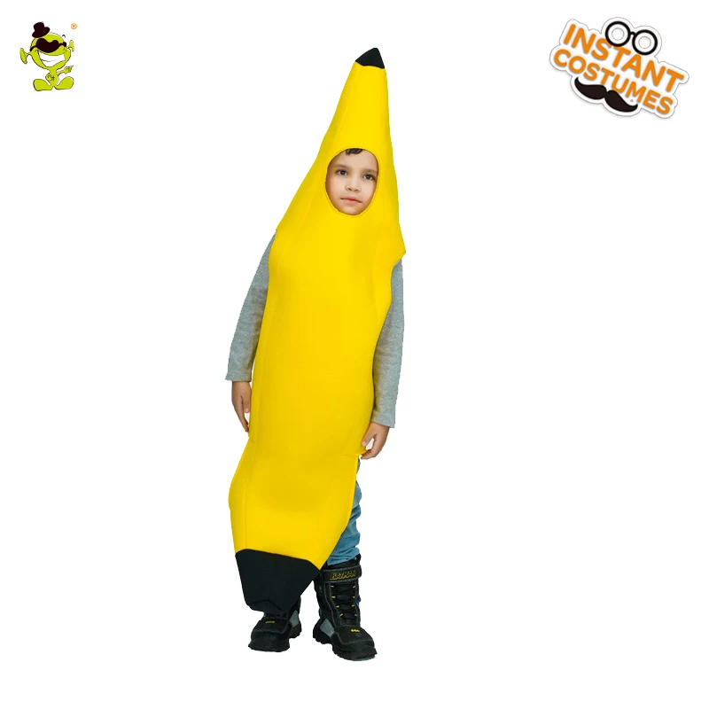 Забавные костюмы бананов, милые украшения с фруктами, комбинезон для шоу на Хэллоуин, карнавал, ролевые игры, вечерние костюмы унисекс для детей