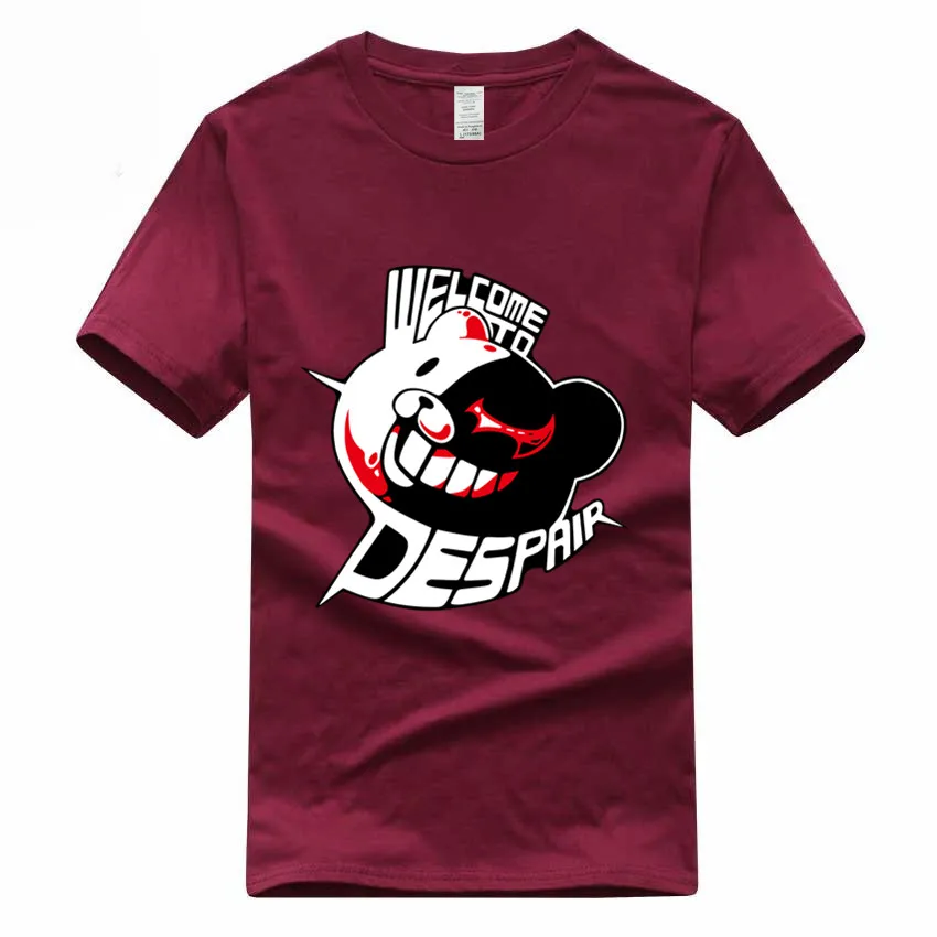 Danganronpa Bear европейский размер 100% хлопок футболка Летняя Повседневная с круглым