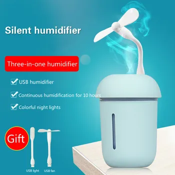 

3 In 1 Mushroom Lamp Humidifier Office Desktop Air Mini USB Humidifier Air Purifier