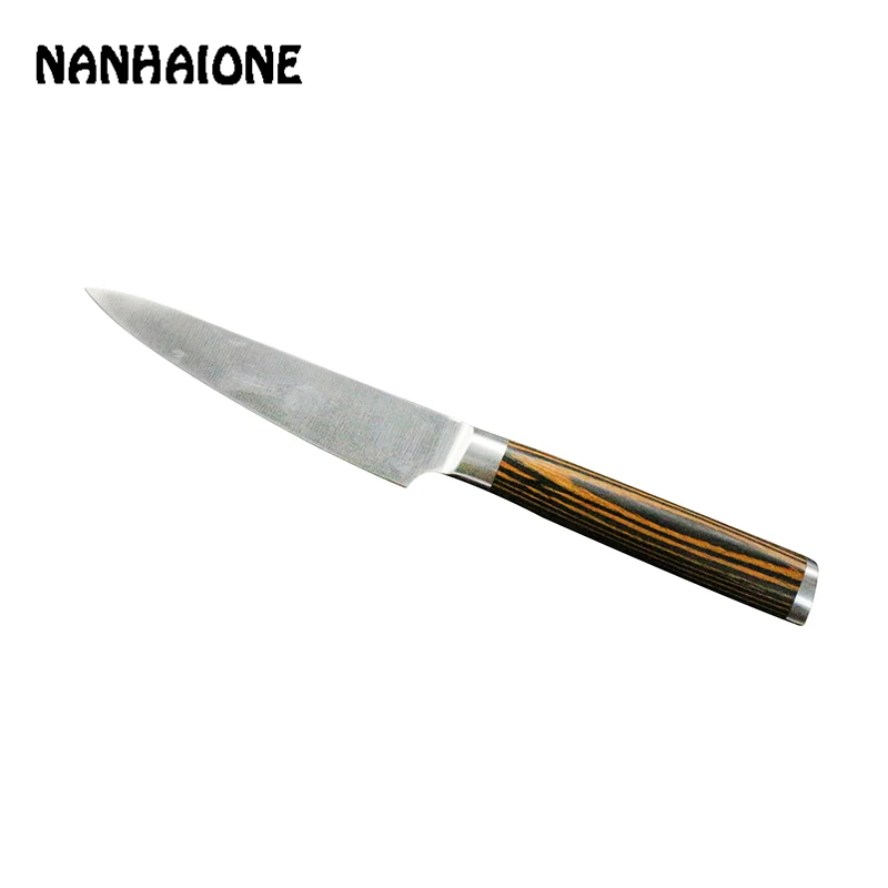 Nanhaione высокое качество 5CR15MOV Нержавеющая сталь 5-дюймовый Утилита Ножи Кухня Cut шеф-повара Ножи Кухня pakka деревянной ручкой CL061 - Цвет: As Figure