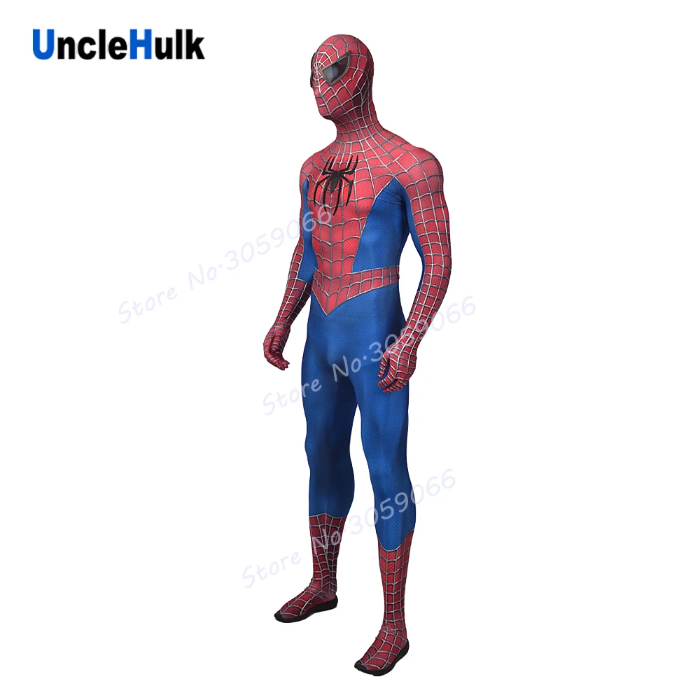 

The Amazing Spiderman 2 with Silver Bulgy Siver Colour Line Lycra Zentai Bodysuit Halloween Cosplay Costume | UncleHulk