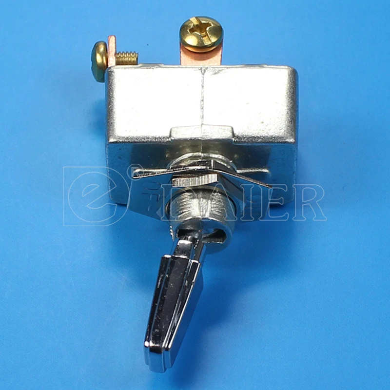 DaierTek 50A Toggle Switch Heavy Duty Automotive Metal SPST ON OFF 2 Pin 12VDC Chrome Plated With Screw Terminal 