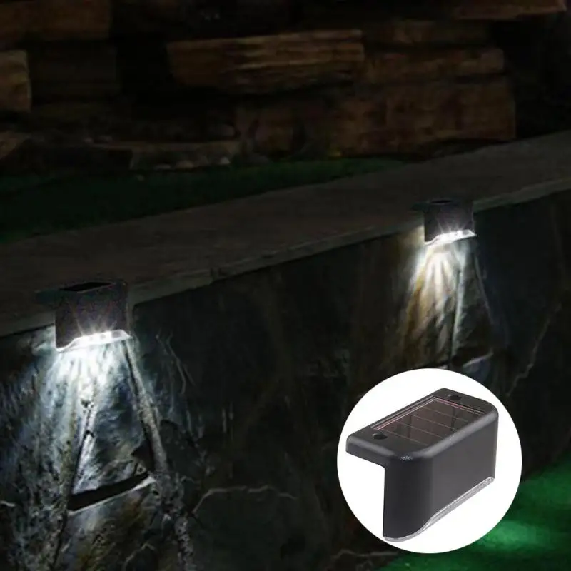 Beste Waterdichte Tuin LED zonne verlichting Moderne Deck Tuin Zonne energie 3 witte platte LEDs Light Path Energiebesparende LED Nachtlampje