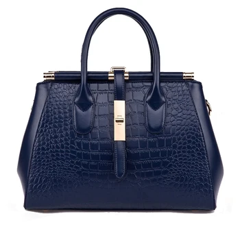 

High-grade leather Ladies crocodile pattern bags fashion women totes bag handbag shoulder bag split leather female shell bag