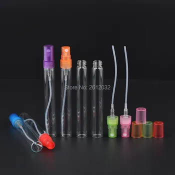 

High Quality Glass Perfume Spray Bottles 10 ml With 6 Color Lip Refillable Small Sprayer Atomizer For Women F201707