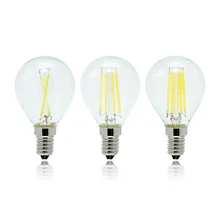 E14 Светодиодный светильник с регулируемой яркостью, 2 Вт, 4 Вт, лампа 220 В, ретро светильник-свеча ing G45, стеклянный светильник Эдисона для люстры, сменный светильник накаливания
