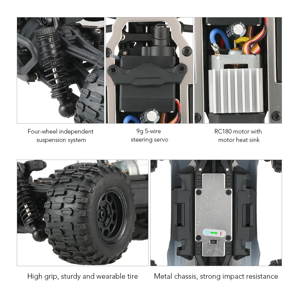 1/24 2.4G 4WD Remote Control RC Car Vehicle 2CH Off-road Truck Mini Racing RTR Carros Control Remoto Boys Toys