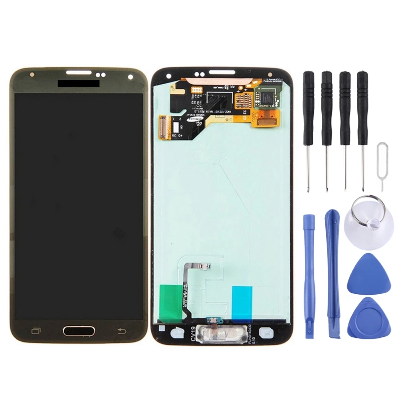 

High Quality LCD Screen and Digitizer Full Assembly Replacement Glass for Samsung Galaxy S5 / G9006V / G900F with Tool