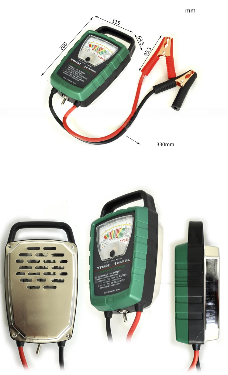 TY6402 500A 2 в 6 в 12 В Автомобильный/автомобильный тестер аккумулятора/генератор переменного тока/Cranking Check автомобильный диагностический инструмент автоматический тестер аккумулятора для автомобиля