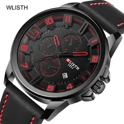 Мужские часы лучший бренд класса люкс Дата водонепроницаемые спортивные мужские наручные часы кварцевые кожаные мужские часы Relogio Masculino 2019