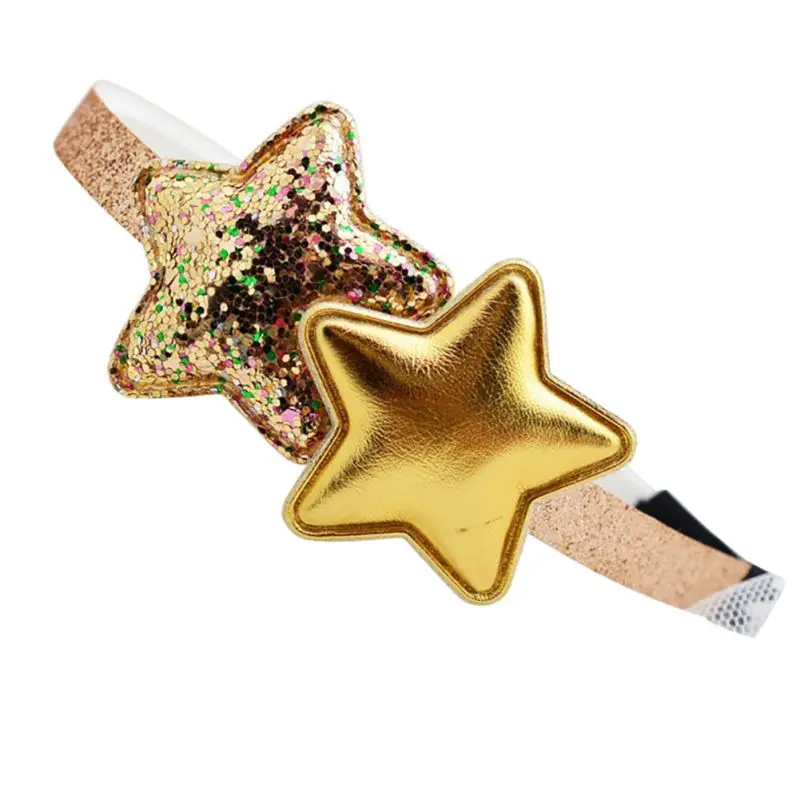 

New Kids Girls Hair Accessories Baby Girls Love Star Headwear Princess Solid Color Headbands RZ