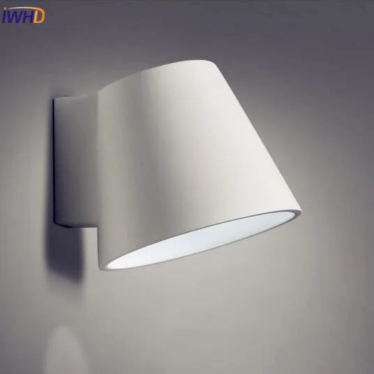

IWHD Nordic Gypsum LED Wall Lights For Home Lighting White Beside Lamp Modern Wall Light Sconce Wandlamp Lampara Luminaire