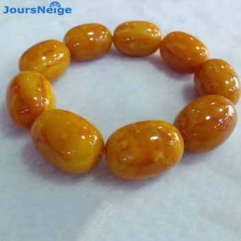 

Wholesale Dark Yellow Ore Bright Natural Stone Bracelets Lucky for Women Men Single lap Bucket beads Hand String Simple Jewelry