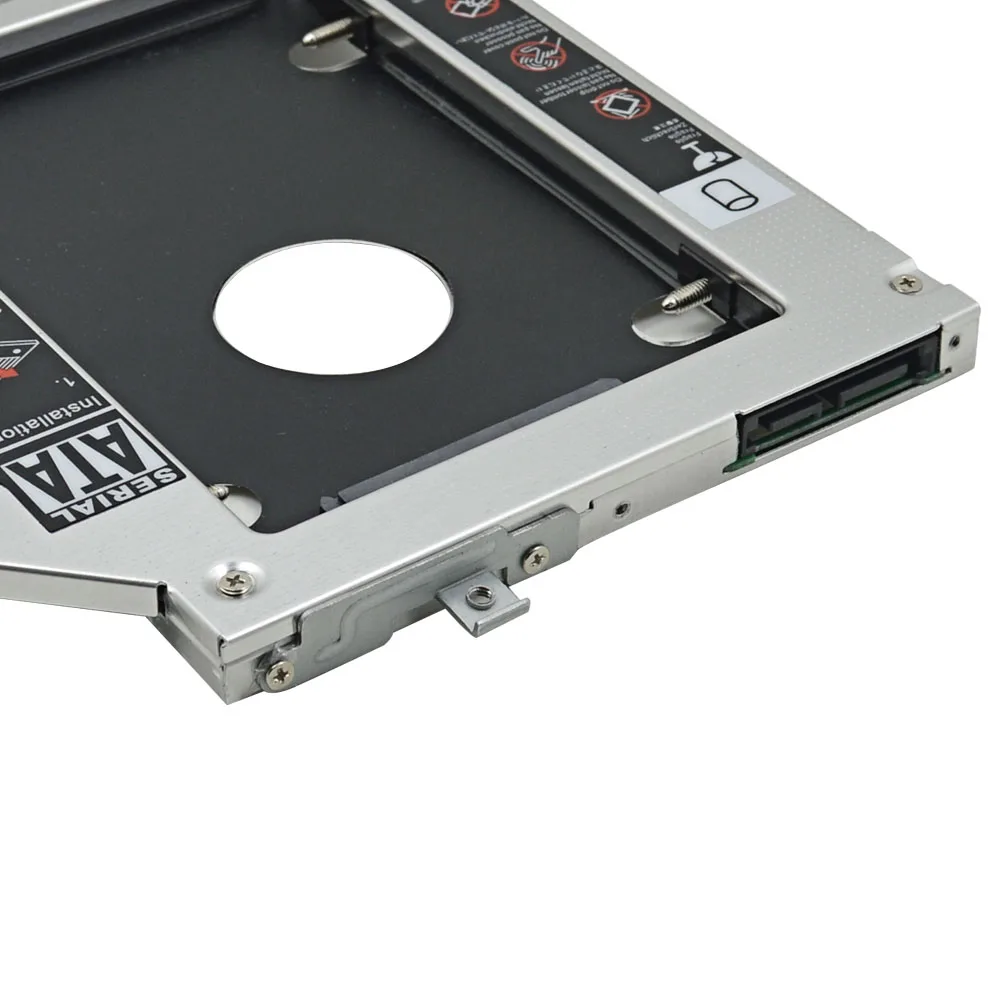 Алюминиевый переходник для 2 го жесткого диска 9 5 мм SATA 3 0 светодиодный &quotSSD чехол