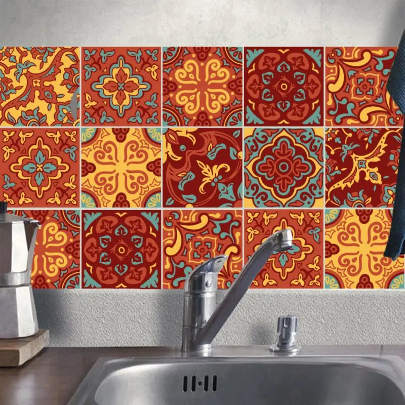10pcs Diy Tiles Stickers 3d Retro Vintage Flowers Bathroom Kitchen Toilet Decoration Wall Stickers Waterproof Pvc Decals Sticker 10pcs Diy Tiles Stickers 3d Retro Vintage Flowers Bathroom Kitchen Toilet Decoration Wall Stickers Waterproof Pvc Decals Sticker
