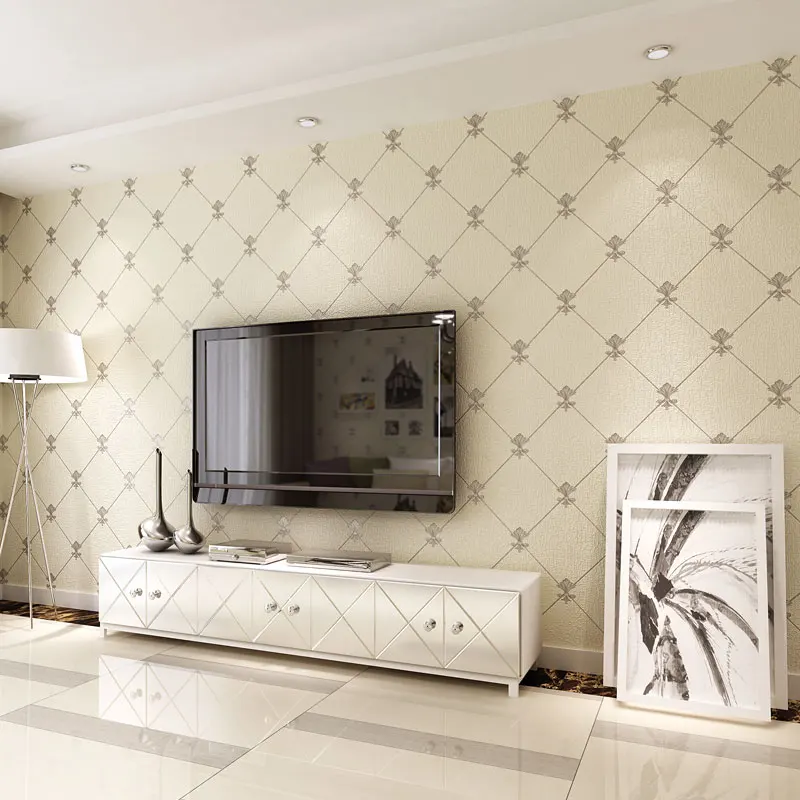 High Quality Thick Flocked European Style 3D Wallpaper For Walls Bedroom Living room TV Background Decor Home Wall paper Rolls