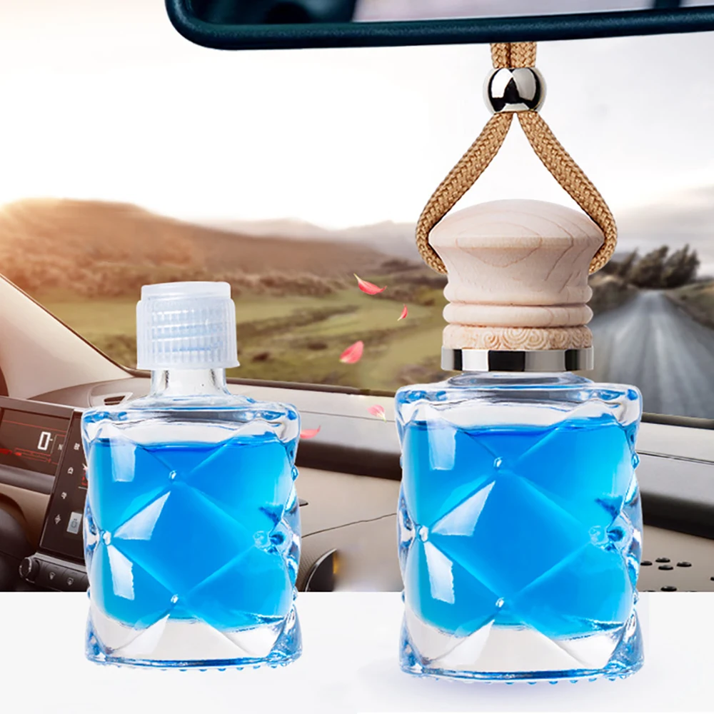 

Car Pendant Crystal Car Perfume Ornament Office Fragrance Auto Rearview Mirror Decoration Essential Oil Accessories Gift 15+15ML