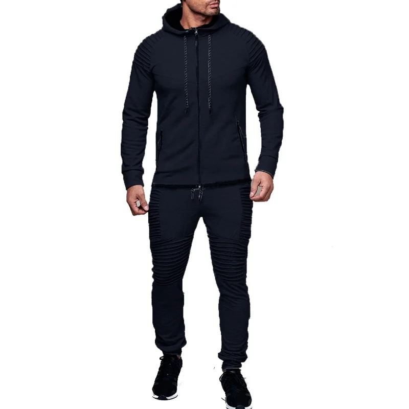ZOGGA модная куртка+ брюки спортивная одежда для мужчин спортивный костюм Толстовка весна осень Мужская брендовая одежда толстовки мужские s спортивный костюм набор