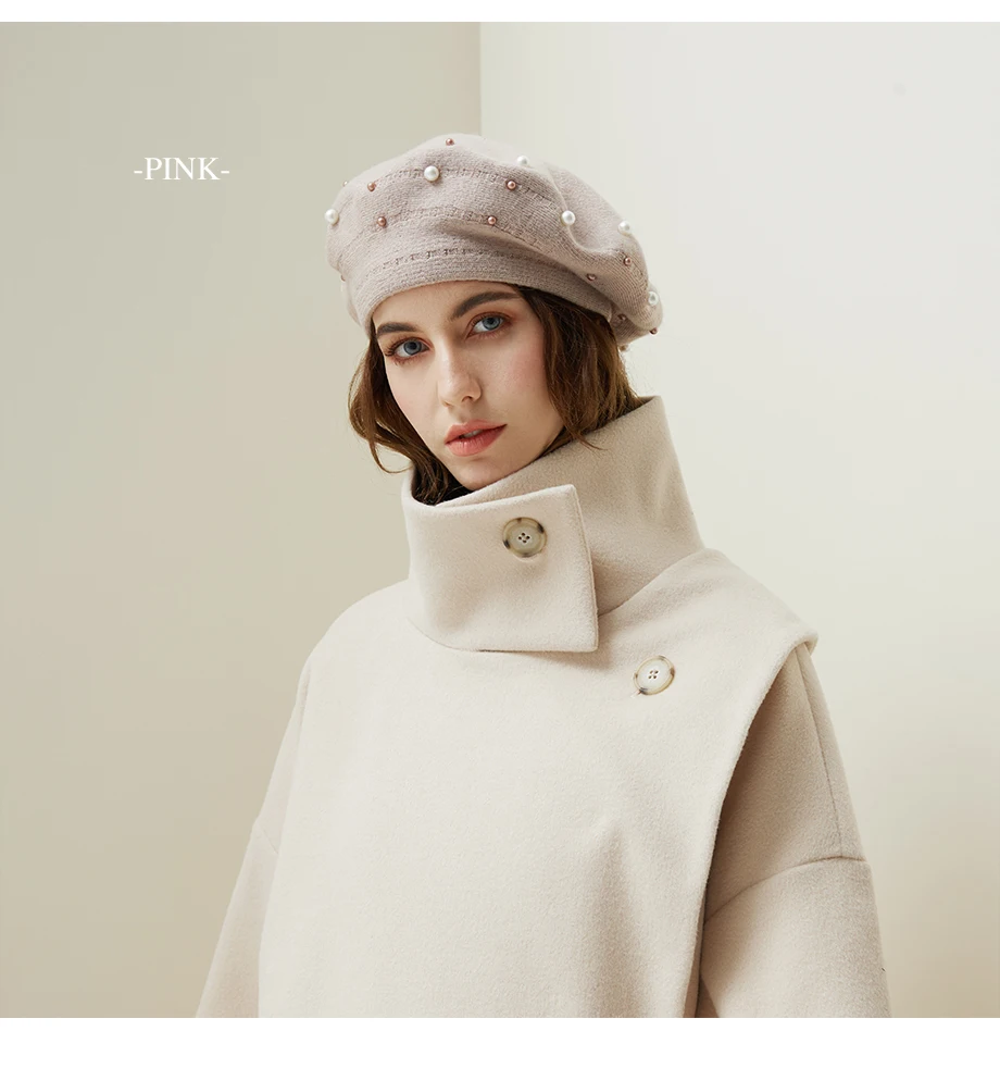MOSNOW 2018 Women Berets Hat Female Pearl Decoration Brand High Quality Caps Fashion Accessory Winter Hats New Headwear Beret2 (16)