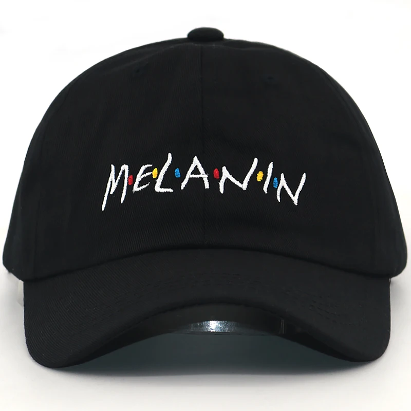 

New MELANIN cap for women men letter embroidery cotton adjustable baseball caps casual golf hat fashion dad hats all matched