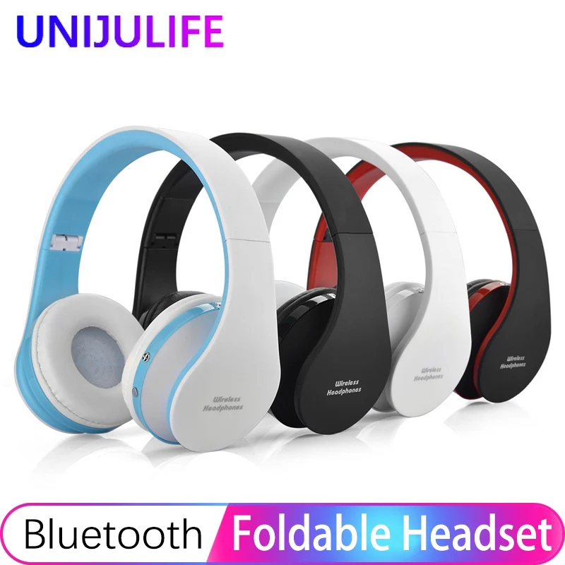 UNIJULIFE беспроводные Bluetooth наушники Складная гарнитура с микрофоном для игр Супер