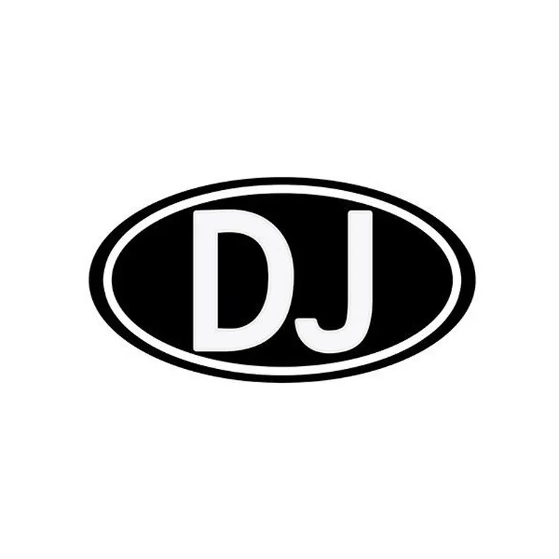 

12.5cm*6.6cm Personality Letters DJ Music Window Decal Sticker C5-1168