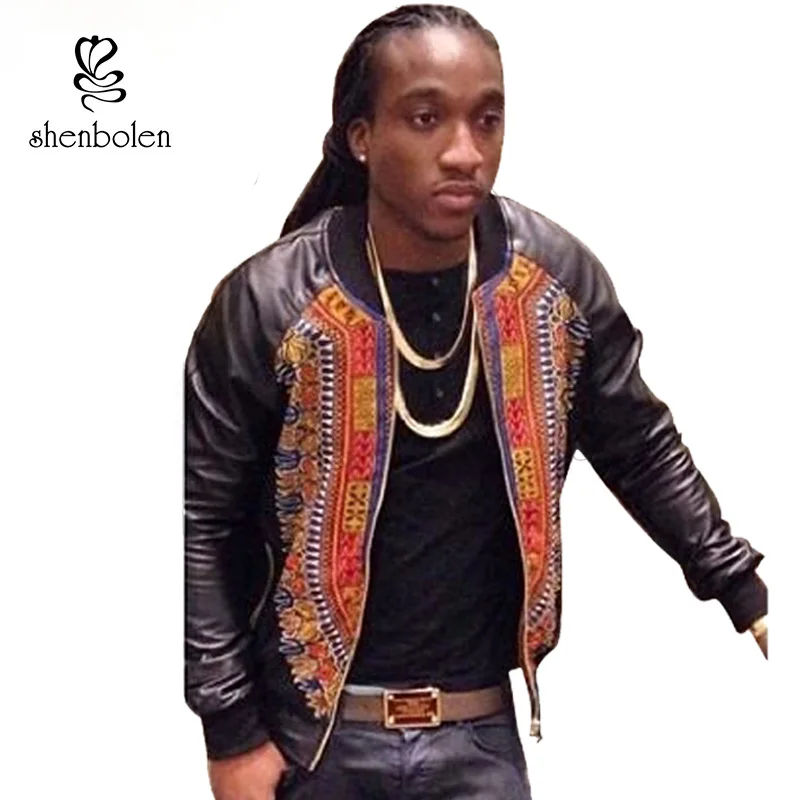 African men clothing dashiki fabric wax printing jacket
