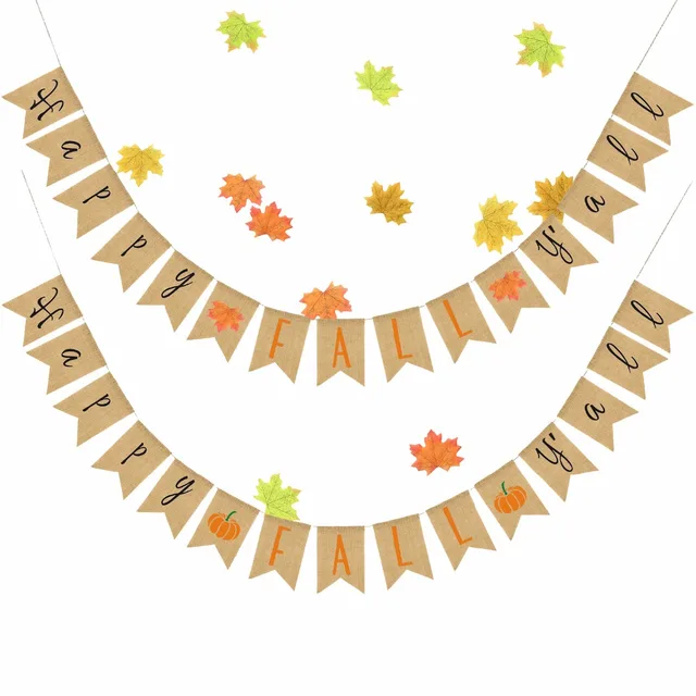 Handmade Vintage Happy Fall Burlap Bunting Banner Garland Rustic Thanksgiving Day Wall Hanging Signs Harvest Home Handmade Vintage Happy Fall Burlap Bunting Banner Garland Rustic Thanksgiving Day Wall Hanging Signs Harvest Home