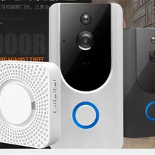 Беспроводной WI-FI 720 P дверной звонок 18650 мАч строить-в Батарея безопасности Камера видеодомофон Ночное видение видеодомофон