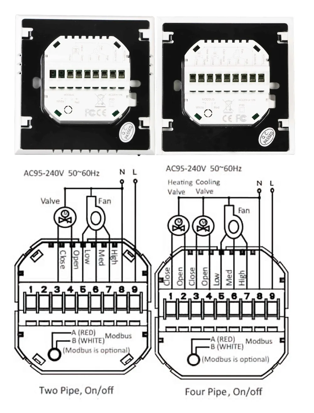 HESSWAY 2p 4p охлаждение/Отопление цифровой беспроводной wifi термостат комнатный контроль температуры для центрального кондиционера