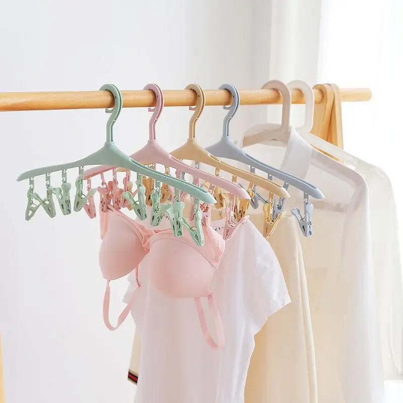 100Pcs/lot Non Slip Clothes Drying Rack Hanger Socks Shorts Underwear