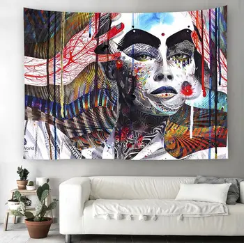 

African women Watercolor printed Tapestry Mandala Tapestry Wall Hanging For Wall Decoration Hippie Tapestry Beach Towel Yoga Mat