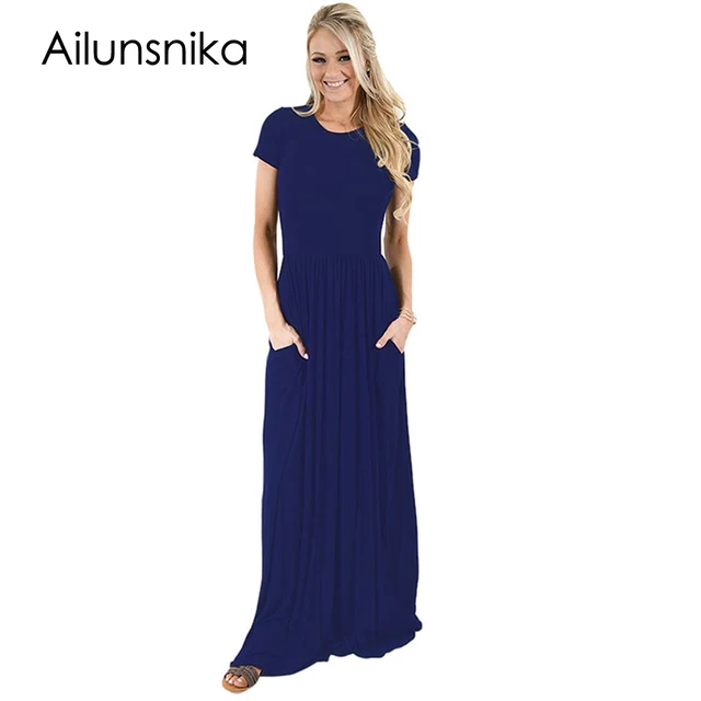 maxi dress with ruched waist