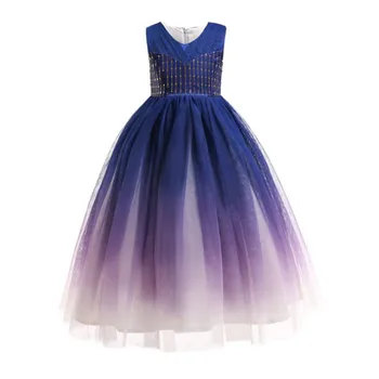 

High Quality Summer Party Girls Dress Elegant Performance Kids Dresses For Girls Clothes Children Princess Wedding Dress Costume