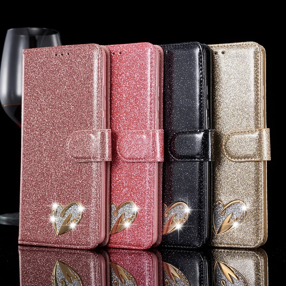Чехол Love Jewell для huawei P30 Lite P20 Pro mate 20 30 кожаный блестящий чехол-книжка samsung Galaxy S9 Plus S7