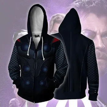

2019 Avengers: Endgame Hoodie Cosplay Costume Thor Sweatshirts Jacket Coat Avengers Dressed Halloween Party Porp