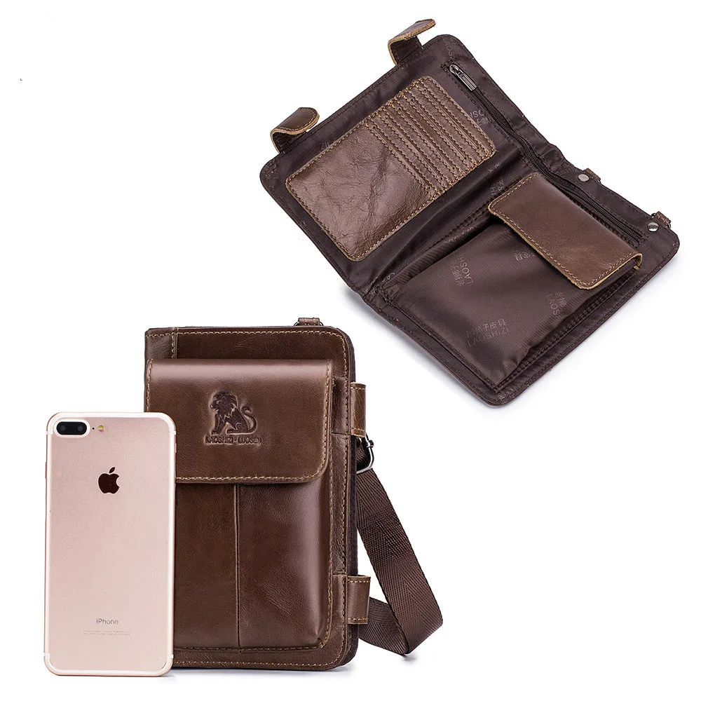 Genuine Leather Men's Mini Crossbody Shoulder Bag Men Messenger Bags
