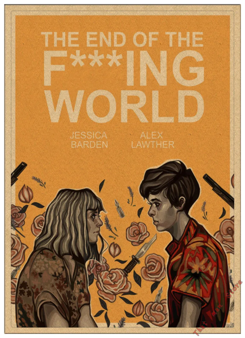 ВИНТАЖНЫЙ ПЛАКАТ конец F* ing World сериал настенная живопись Печать на плакате украшение дома 30*21 см